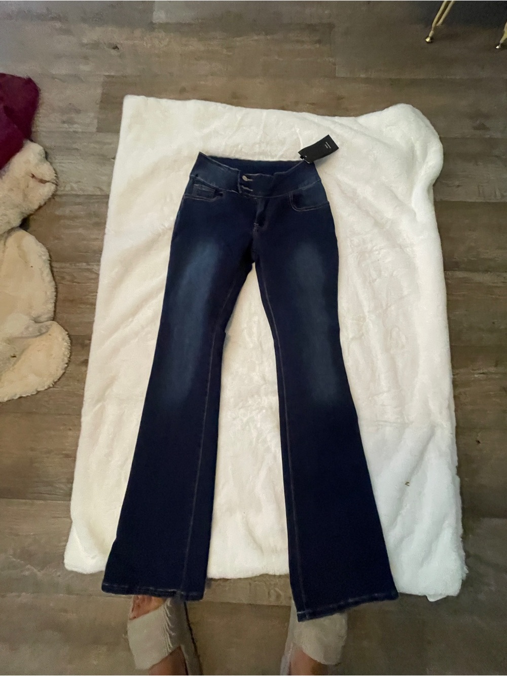 SHEIN Dark Blue Flare Jeans